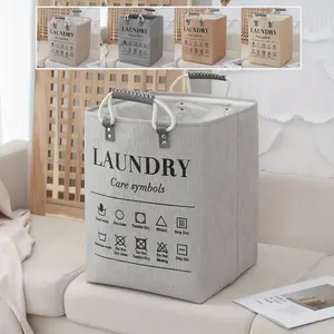 [Collapsible Polyester Laundry Hamper] Art Deco Style Large Capacity Laundry Basket, Polyester Fabric with Handles, Collapsible & Washable, Rectangle Dirty Clothes Hamper for Various Room Types - 1pc