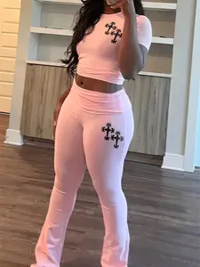 CharmGlow slimming and elastic pink cross Set