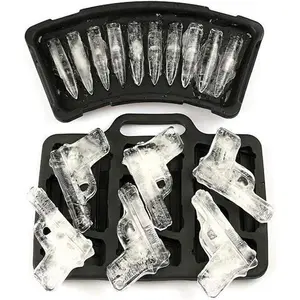 2-Pack  and   Trays Set - Cool TPR  and AK47  Maker Molds for   Ice Cubes, Chocolates, Jello Shots