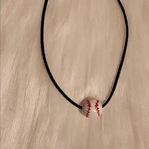 Baseball Necklace with 18-Inch Adjustable Fabric Chain Unisex Personalized Costume Jewelry & Accessories for Baseball Enthusiasts