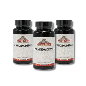 60 days Candida Detox Capsules - Natural Herbal Capsules for Candida Relief - 30 Capsules Packaging