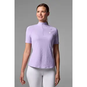 Women's Albatross Elbow Sleeve Mock Neck Top | Lavendula Diamond Jacquard