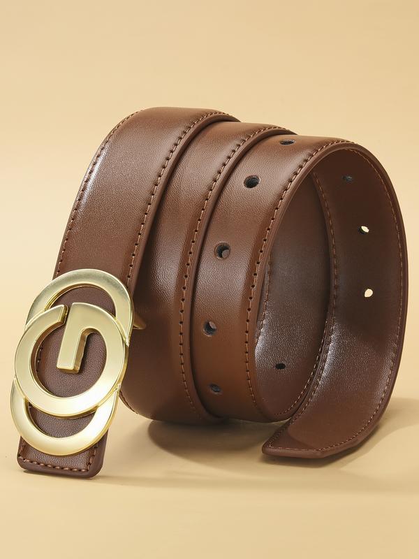 Luxury Women's Waist Belt, Trendy Exquisite Belt with Letter G Alloy Buckle, Adjustable Design for Daily Commute & Office Casual Wear, Perfect Gift Idea