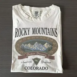 Comfort Colors Vintage Rocky Mountains Colorado Vintage T-shirt Outdoor Discovery Graphic Tee 90s Mountain Hiking Retro Tee Nature Top