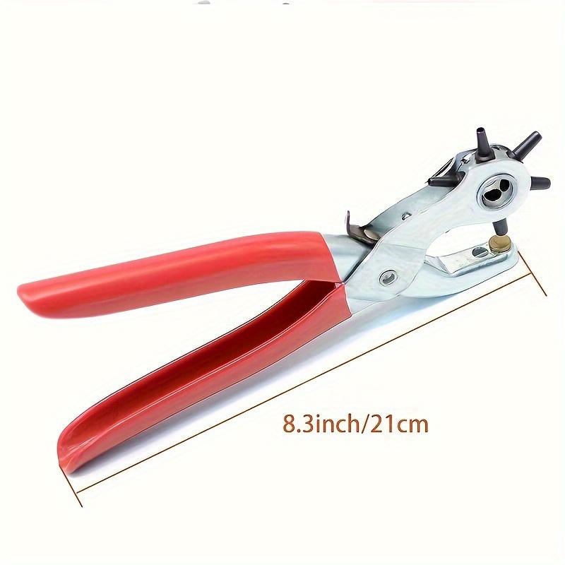 1pc Durable Stainless Steel Leather Hole Punch Pliers, Revolving Multi-Slot Belt and Watch Band Puncher, Handheld Eyelet Punch Tool for Leathercraft, Sewing & DIY Projects 1pc Durable Stainless Steel Leather Hole Punch Pliers, Revolving Multi-Slot Belt and Watch Band Puncher, Handheld Eyelet Punch Tool for Leathercraft, Sewing & DIY Projects