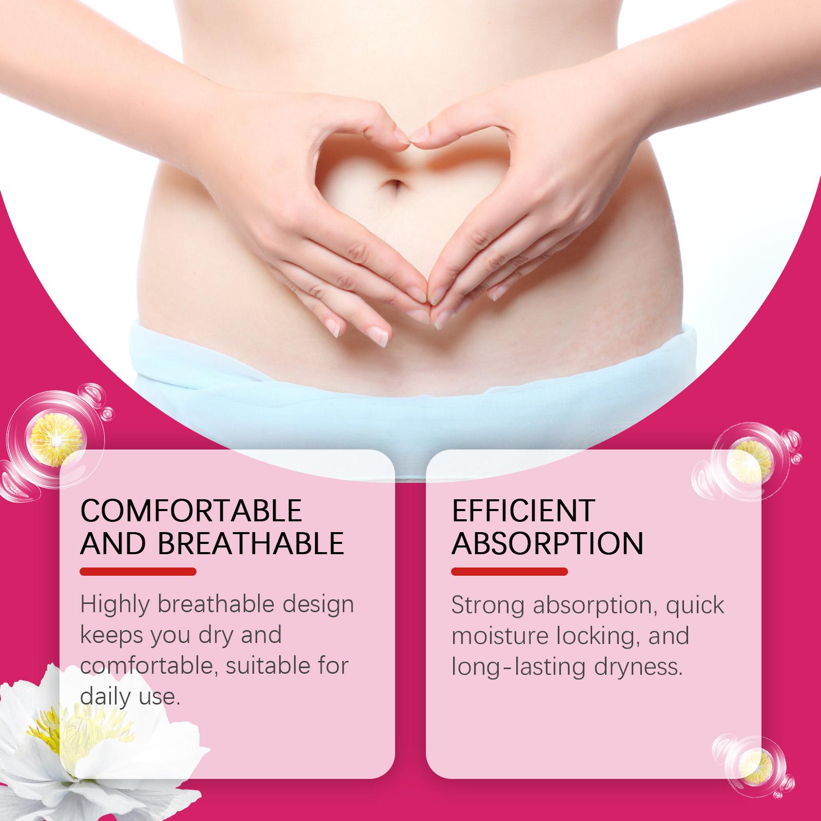 Women's Sanitary Pads, Deep Clean Protection, Slim & Comfortable, Breathable Daily Sanitary Napkins for Women