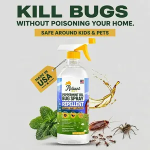 Reliant Pet Peppermint Oil Bug Spray - Deals For You Days -  [16oz and Made In USA ] Ants, Spiders, Roaches - Safe for USE Around Kids and Pets  - Effective & Usage