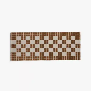 1'6"x5' Cotton Tile Bath Runner Pecan - Parachute