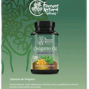 Forever Natural Botanics Orégano Oil Carvacrol 80% Capsula Vegetal 90 Softgels 1000 mg per Serving Healthcare Dietary Supplement