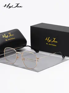HyJex 1 Piece Unisex Elegant And Refined Full Frame Plaon Glasses Show Nobility Square Frame Plaon Glasses