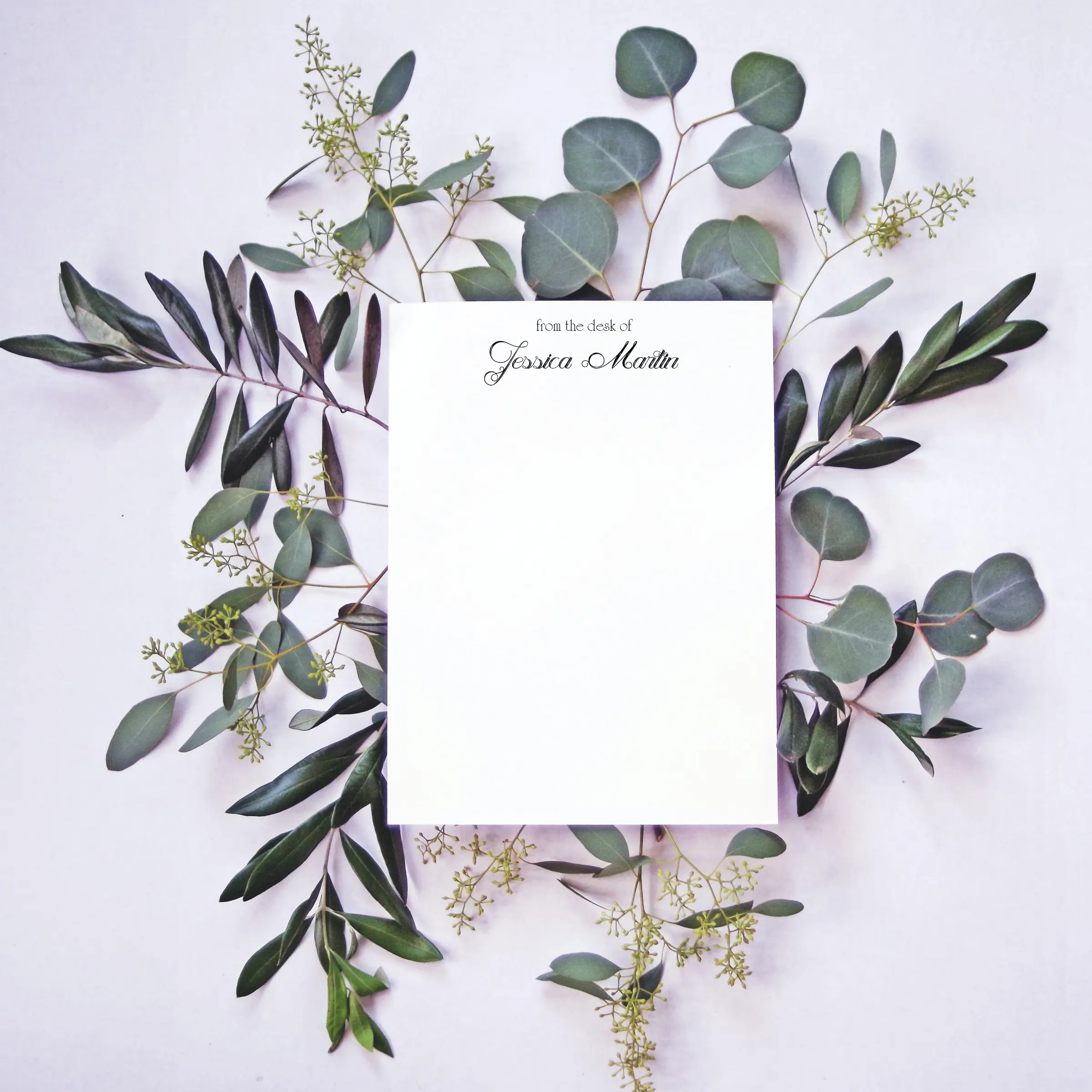 Script Classic Stationery Notepad - Personalized