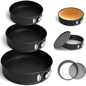7 9 11 Inches Springform Pan Set Non-Stick Round Springform Pan With Removable Bottom For Cheesecake Baking Cake Mold