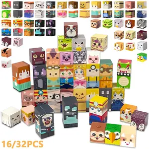 Animals & Human Theme Mini Size Magnetic Cubes Toys Set - STEM Set, 3+ Years Old Toy for Boys and Girls Learning Puzzle Toy, Suitable Halloween, Christmas Gift For Boys And Girls