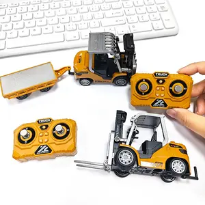 Mini Dump Mini Forklift Toy, 1:64 Scale Truck Remote Control Car with Lights, 2.4GHz Remote Control, Mini Alloy Truck, Remote Control Trucks, Fun Birthday Christmas Gifts