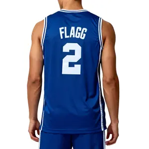 Men's Basketball Jerseys  #2 Flagg Dukeuniversity V-neck Sewing embroidery large size Outdoor sportswear mesh ventilation sports top daily training suit match day Fan clothing S-XXL high quality Basketball shirt Trendy sports style festival gift