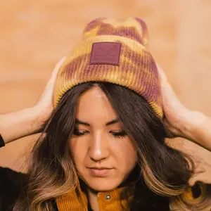CC Tie Dye Adult Teen Winter Beanies Hats - Authentic C.C Branding, Super Soft Material, Folded Band for Versatility, Unisex One Size Fits Most