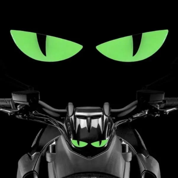 Holographic Cat Eyes Reflective Evil Eye Car Sticker - Waterproof Laser Vinyl Decal for Car, Truck, SUV Exterior Window, Bumper Decoration
