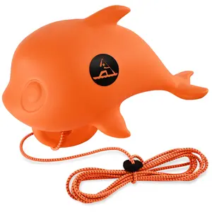 Floating Anchor Marker Buoy, High Visibility Fish Shaped Anchor Buoy, Anchor Accessories for Beaches, Shallow Water Areas, Pontoon Boat Accessories Boat Anchor Buoy with 78'' Bungee Cord - Orange