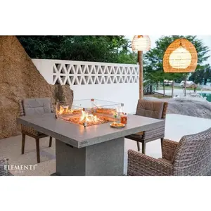 Birmingham 48" Concrete Fire Dining Table