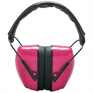 Adjustable Foldable Pink Passive Earmuffs with 27db Noise Reduction-Durable Plastic, Comfortable Padding, Suitable for Shooting Range and Loud Activities, Earmuffs for Noise Reduction
