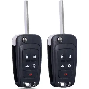 Key Fob Keyless Entry Fits for Chevrolet Camaro Cruze Equinox Impala Malibu Sonic Buick Lacrosse Regal Verano Encore Allure Remote Control Key Replacement 5 Button OHT01060512(Set of 2)