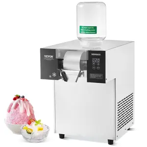 VEVOR Commercial Snowflake Ice Machine, 397LBS/24H Snowflake Ice Maker, Stainless Steel Ice Shaver Machine, Electric Snow Cone Maker, Air Cooling System for Rapid Heat Dissipation, for Bakery, CafeSummervibes