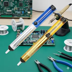 Portable One-Hand Vacuum Desoldering Pump for Electronics Repair: Efficient Solder Removal Tool for Circuit Boards, DIY Projects, Phone & PC Maintenance, Welding & Component Replacement.