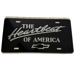 The Heartbeat Of America Chevy Truck License Plate-Vanity Plate - truck accessories- license plate cover - Truck stuff - Custom License plate