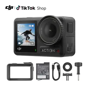 DJI Osmo Action 4 Essential Combo, 4K/120fps Waterproof Action Camera with a 1/1.3-Inch Sensor, Stunning Low-Light Imaging, 10-bit & D-Log M Color Performance, Long-Lasting 160 Mins, Outdoor Camera