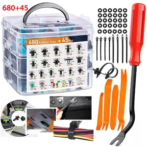 Car Body Fixer Kit, Car Body Push-type Fixer Kitwith Storage Box, Auto Body Repair Tool Kit,Automotive Assembly & Disassembly Tools Set, Fasteners Remover for Toyota GM Ford Honda Chevy