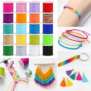 20 Rolls Nylon String for Bracelets, Chinese Knotting Cord Nylon Beading Thread, Braided Bracelets, Beading, Necklaces, Macrame Craft, Wind Chime, Jewelry Making