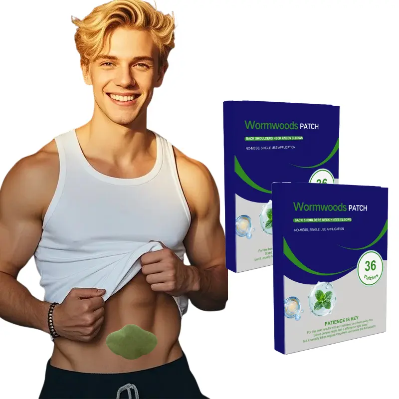 36 Count Abdominal Patches Warm Herbal Plasters Relieve Discomfort in Abdomen, Back, Neck, and More Mugwort Heat Patches 8-Hour Long-Lasting Relief