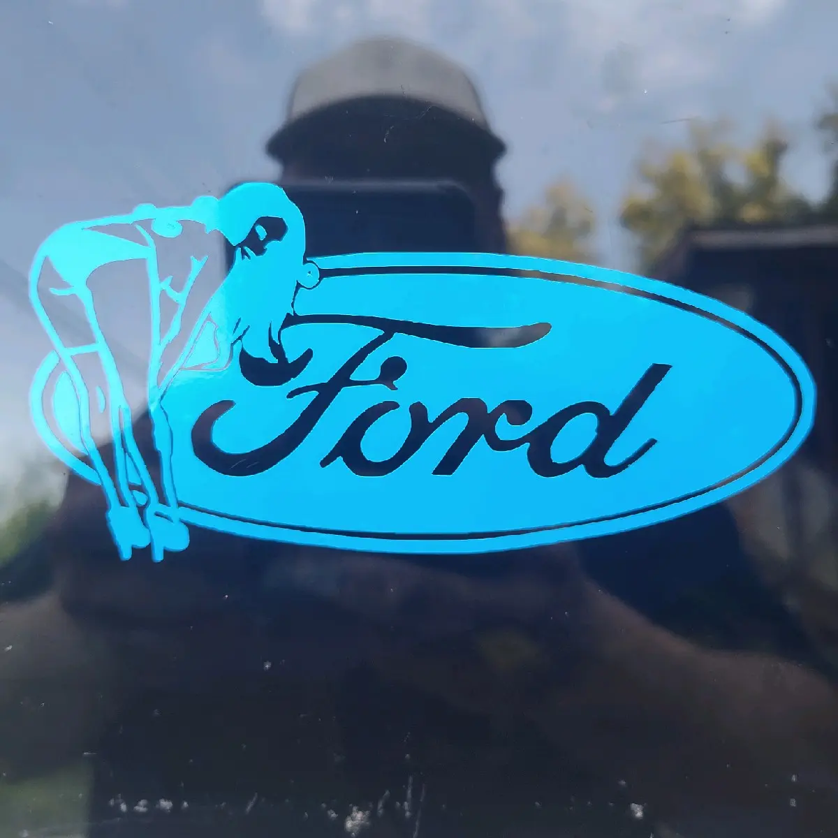 Ford Car or Truck, Blue Collar Sticker Decal - Made from 651 Vynals