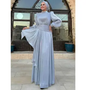 Modest Muslim Woman's Lumina Gown - 7037 Grey