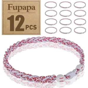 Premium 12Pack Baseball Necklaces, Multi-Color 18inches Sports Necklaces, Ideal for Baseball Team Gifts, Party Favors, Sports Parties