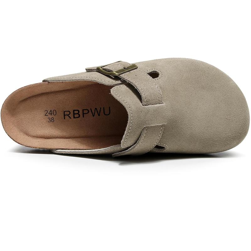 Suede Clogs For Women And Men  with Arch Support-Stylish Leather Mules for Men and Women, Comfortable Potato Shoes with Arch Support for All-Day Comfor