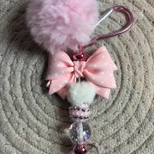 Beadable Keychains with Pom Pom