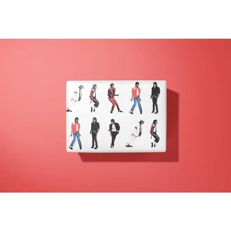 Michael Jackson wrapping paper - Beat it, Bad, smooth criminal, thriller - hand illustrated