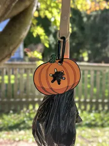 Pumpkin Hands-Free Used Dog Waste Bag Holder Poopy Loop