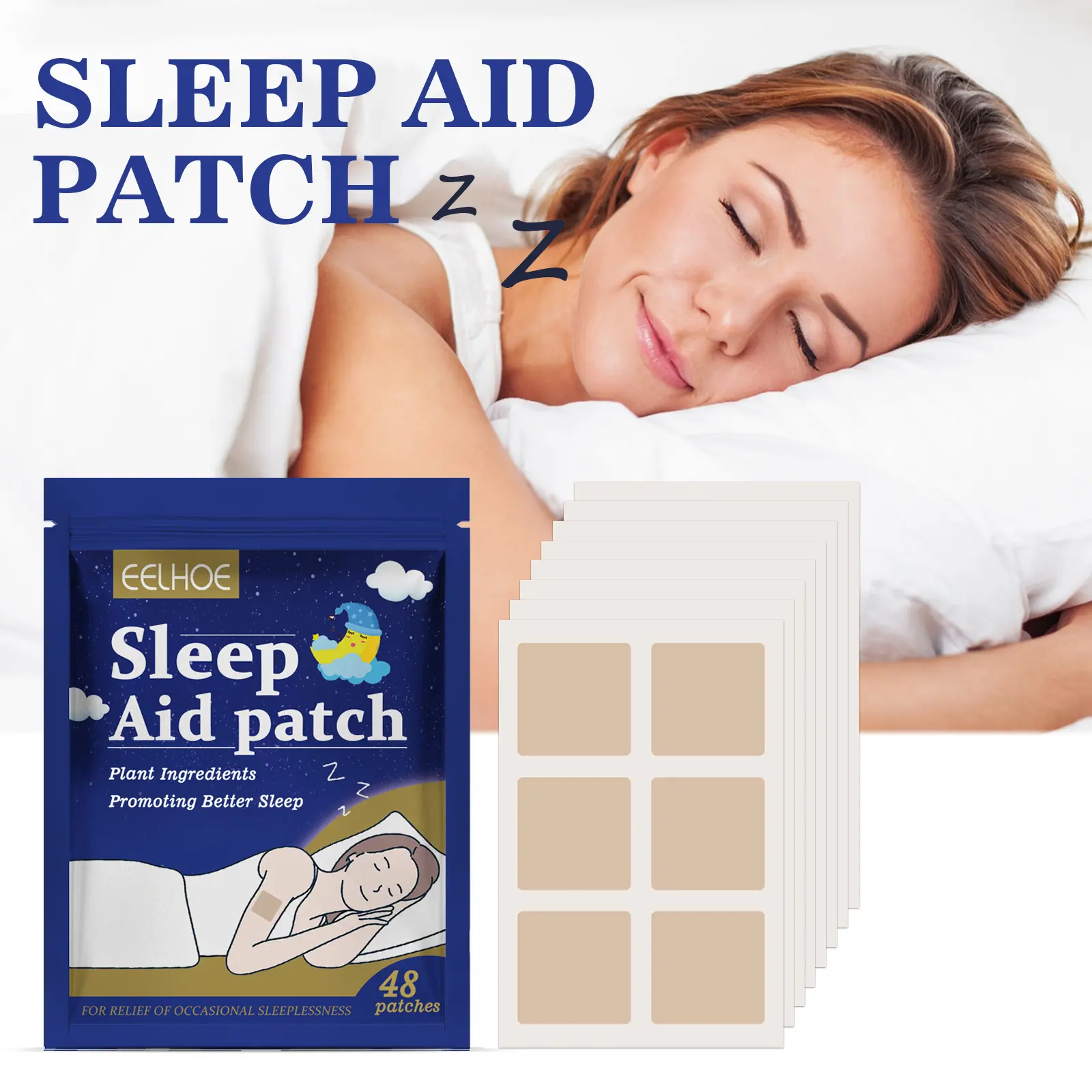 Calming Lemon Lavender Sleeping Patches, Comfort Body Care Stickers to Enhance Sleep Quality & Achieve Restful Nights, Sleeping Patch