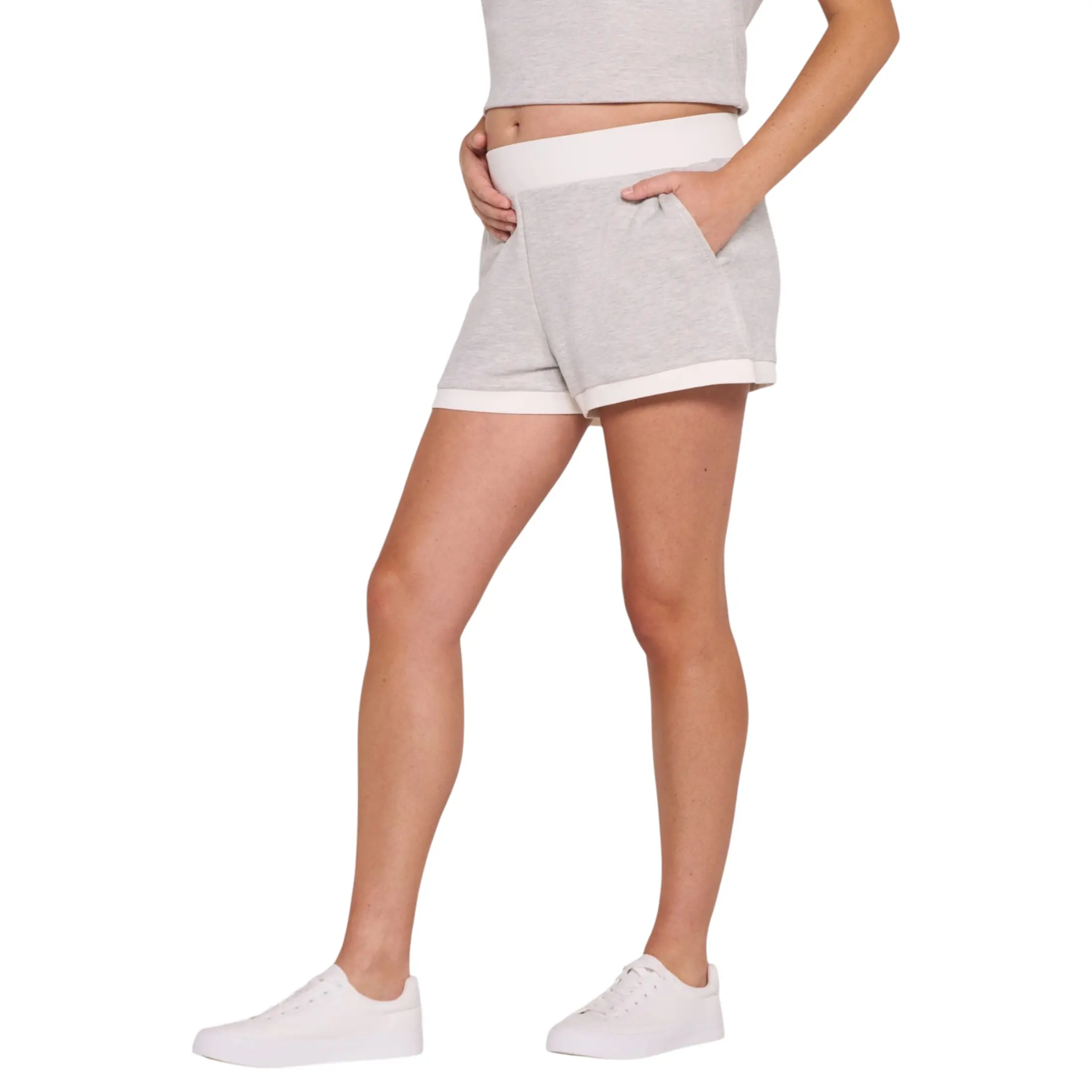 Motherhood Maternity Women's Relaxed Pull-On Maternity Short - Comfortable Pregnancy Shorts