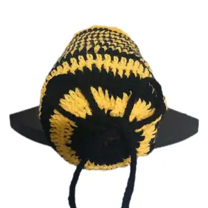 EBN Crochet Bumblebee Bag - Yarn & Daily Essentials Storage