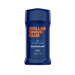 Dollar Shave Club Men’s Aluminum-Free Deodorant – 24 Hour Odor Protection, Clear & Clump-Free Deodorant for Men, Sea Spray & Amber Scent