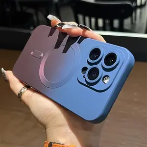 Wireless Charging Protective Case for iPhone 17 Pro Max, 16 Pro Max, 15 Pro Max, 14 13 12 11 Pro Max Plus | ColorFul Gradient Soft TPU Magnetic Cover