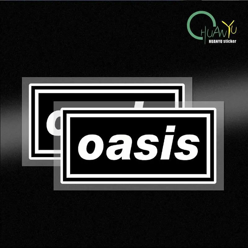 2026 New Oasis story rock band creative personality cute flag car sticker motorcycle sticker waterproof decoration For your Cars