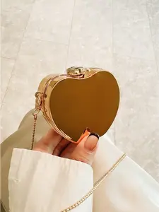 Mini Shoulder Bag with Box, Fashion Metal Strap, Unique Gift Box Style Suitable for Women, Stylish and Practical Handbag