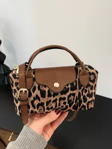 Women's Leopard Print Handbag, New Winter Fashion Shoulder Bag, Stylish Crossbody Bag, High-End Luxury Design, Fashionable Patterned Bag