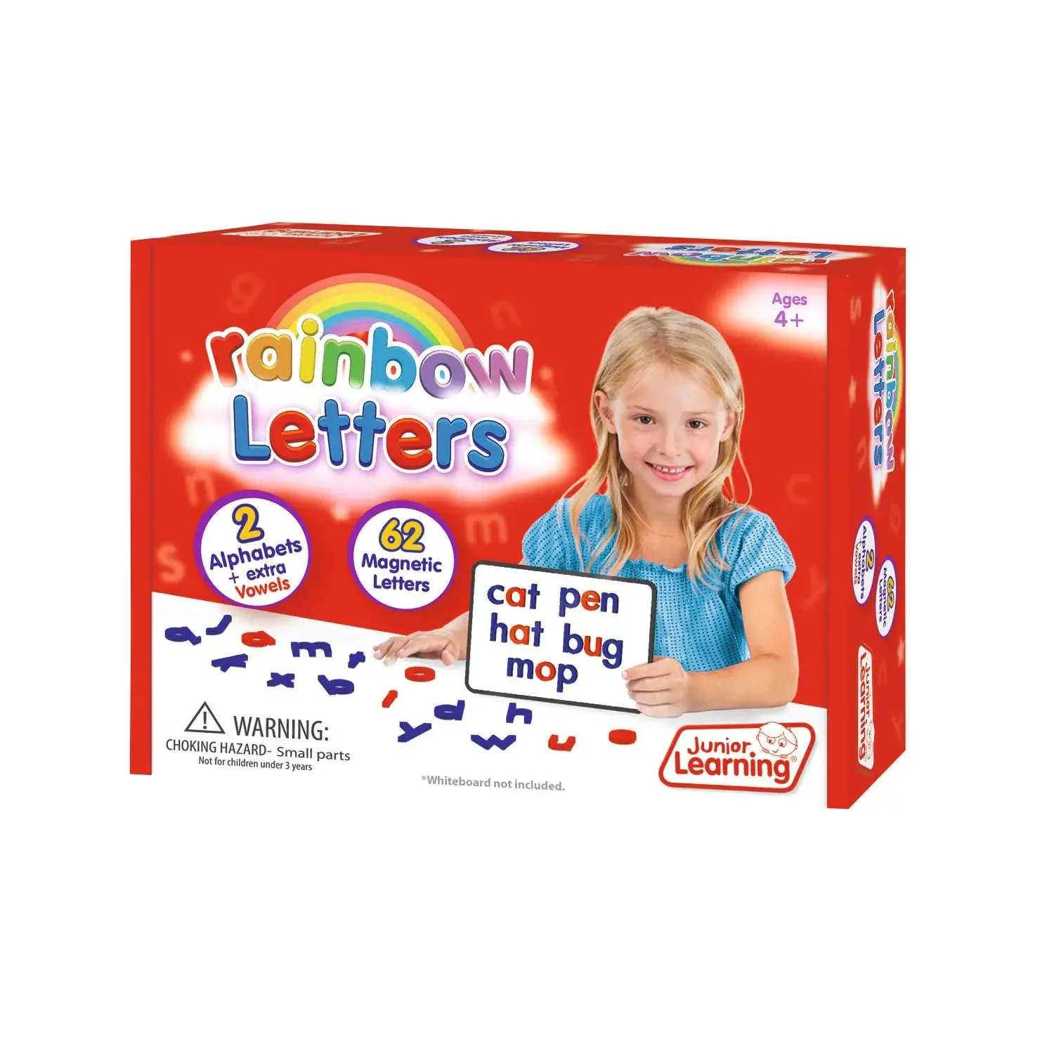 1" - 1 1/2" Rainbow Vowels & Consonants Magnetic Letters - 62 Pc.