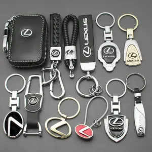 Metal Car Badge Keychain with Leather Key Pouch, Perfect Gift for Lexus Rx300 Is200 Is250 Es350 and More Models