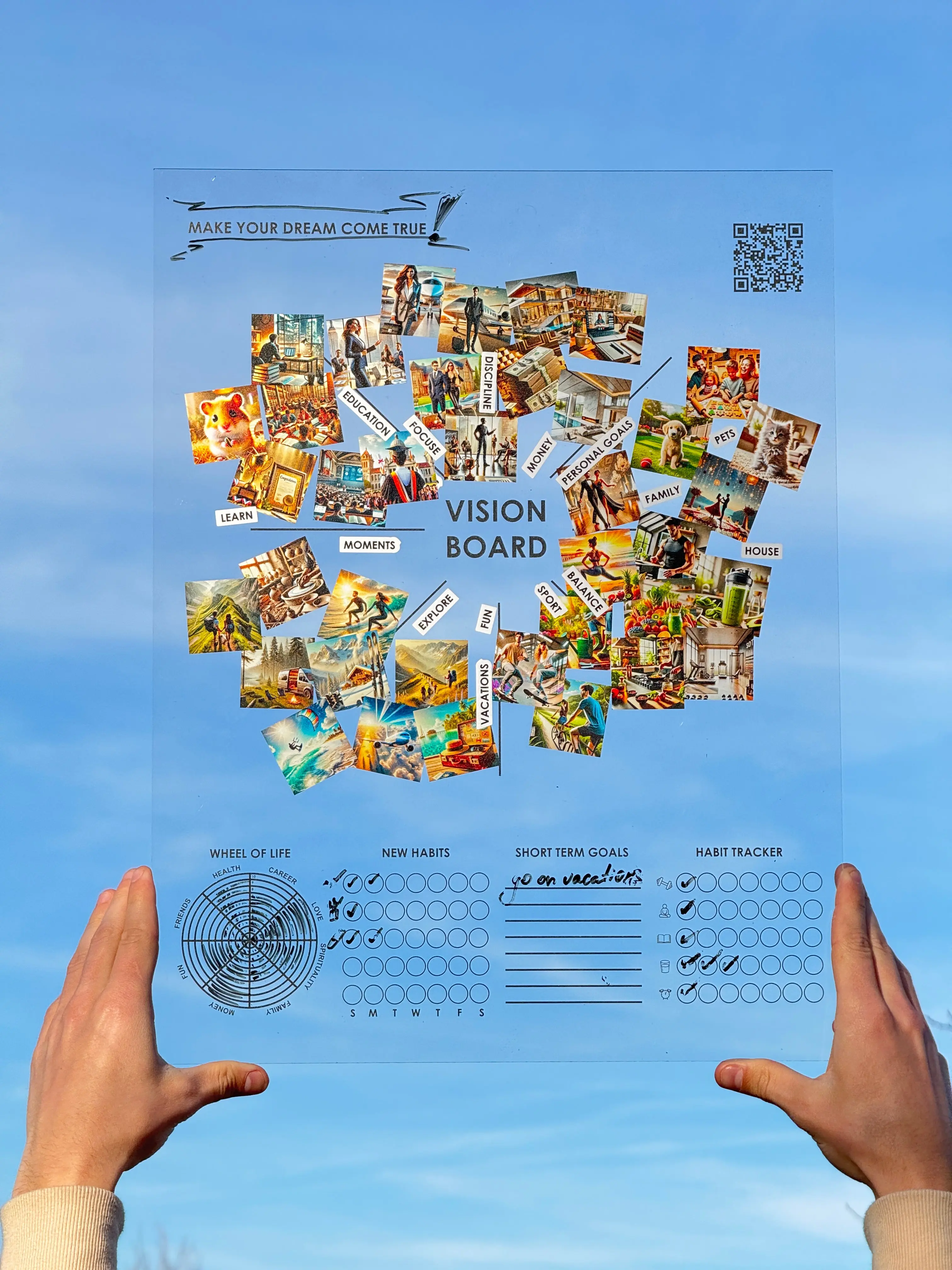 Clear Vision Board Kit - Your Goals, Visualized